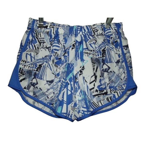 Danskin Now Small Blue White Lined Track Running Shorts athletic pocket brief - Picture 1 of 9